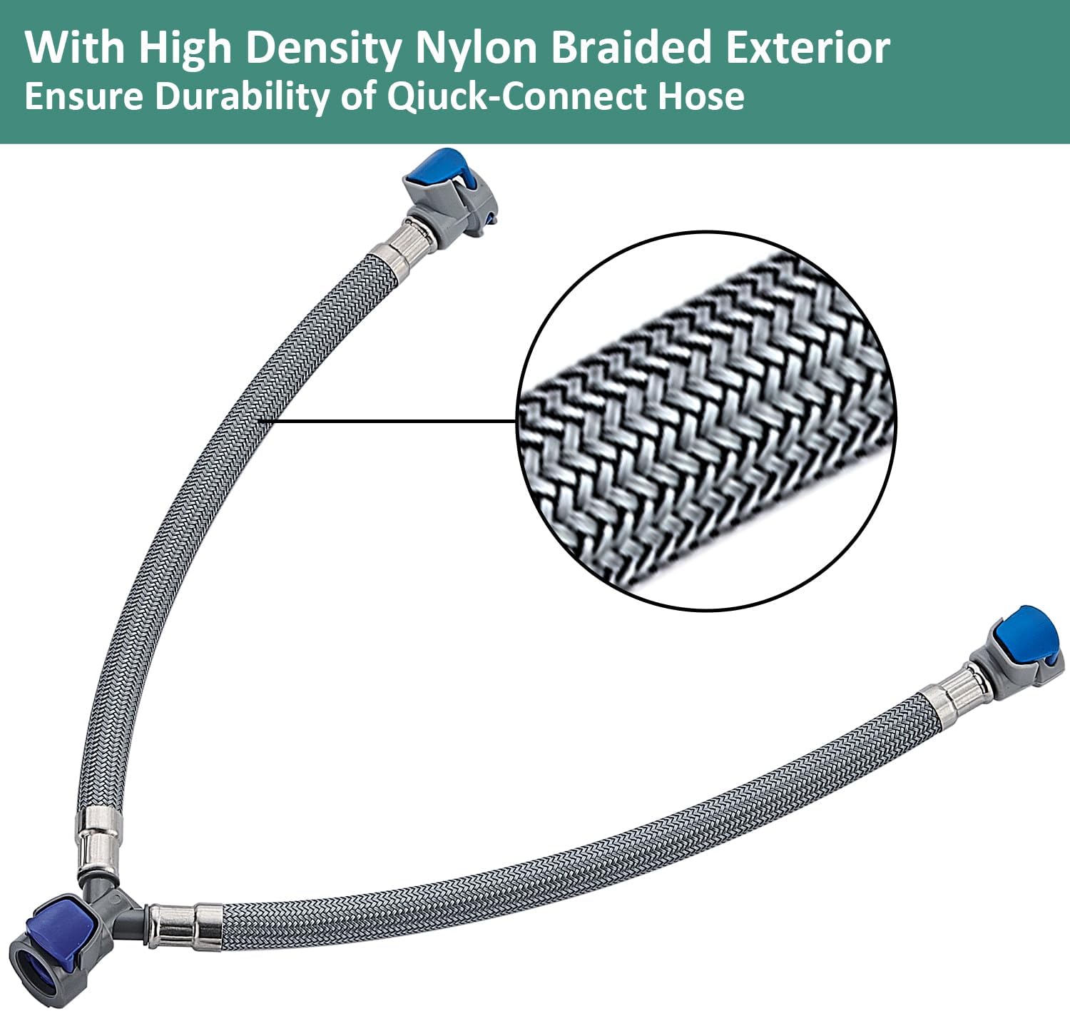 Quick Connect Y Hose for Widespread Faucet Snap-in Fast Lock Lines