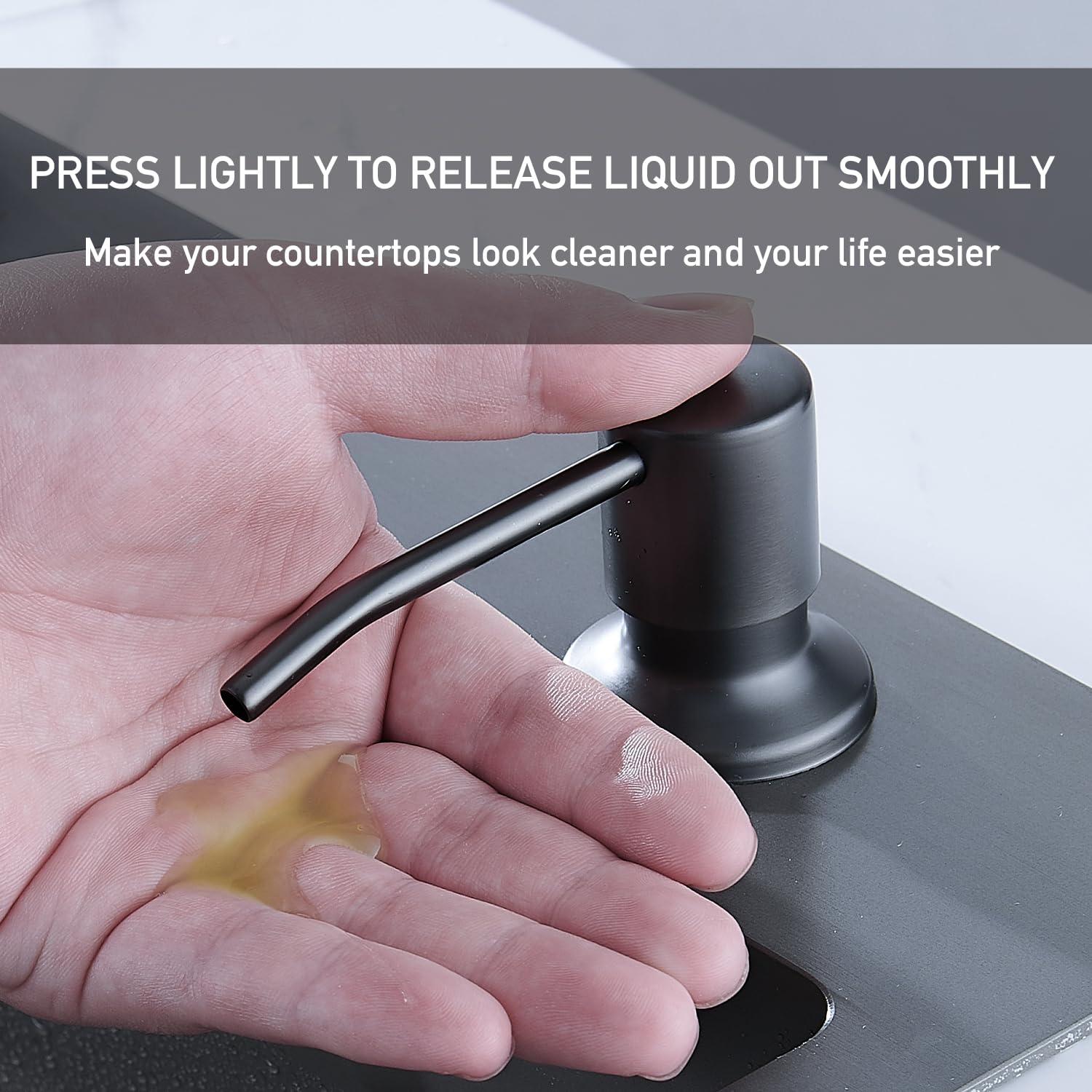 Brushed Nickel Kitchen Faucets with Pull Down Sprayer & Soap Dispenser, Single Hole & Handle, Pull Out Tap, Waterfall Stainless Steel Sink Faucet for Farmhouse Camper Laundry Rv Bar