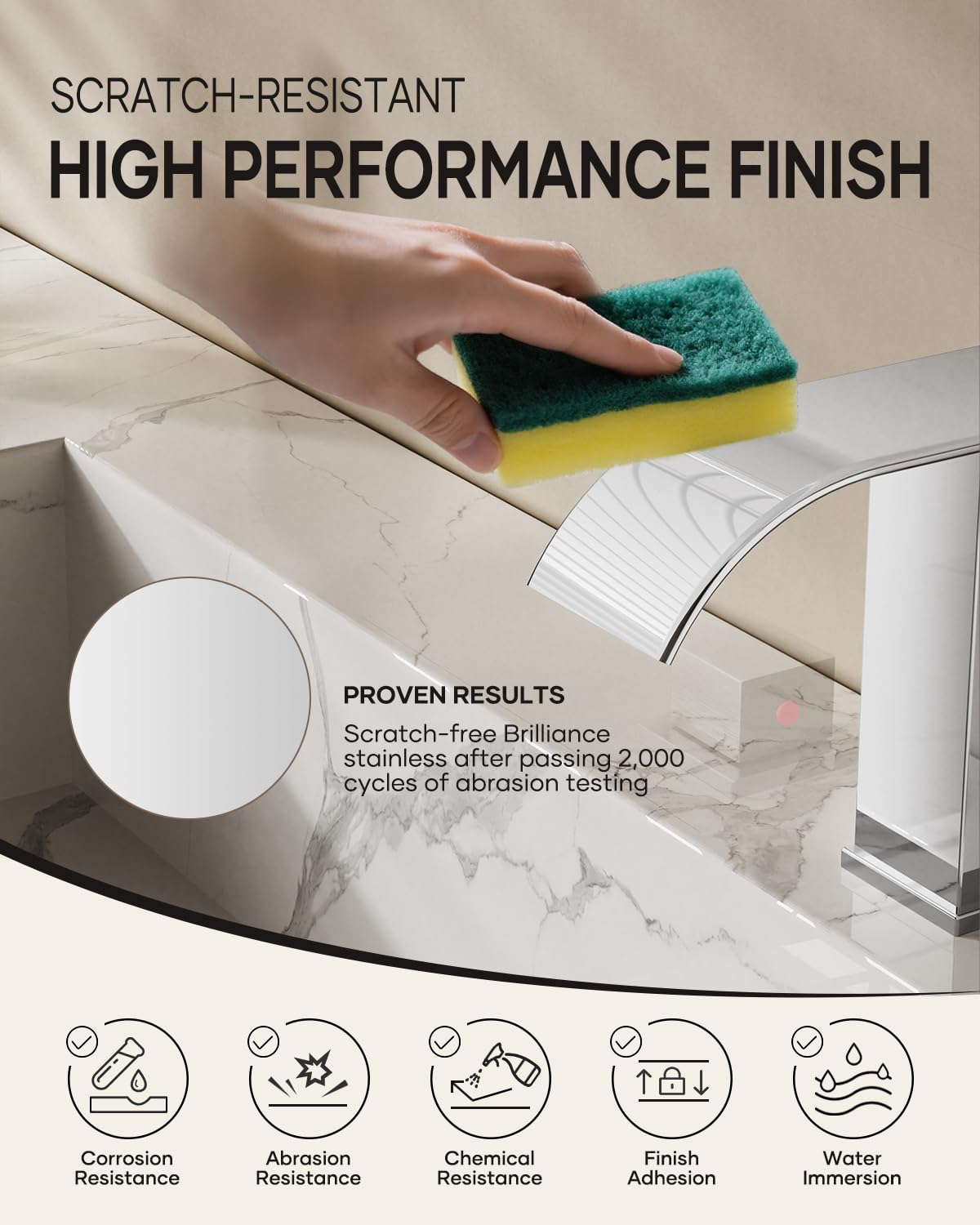 Matte Black Waterfall Bathroom Faucet 3 Hole, 8 Inch Widespread Modern 3 Piece Bathroom Sink Faucet, Touch On Lavatory Faucet for Vanity RV Restroom, Curved Spout