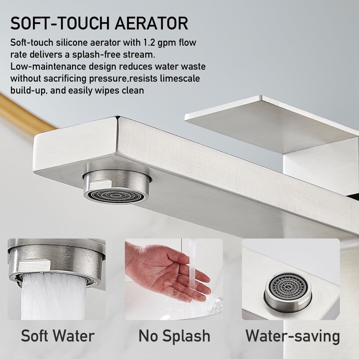 Matte Black Bathroom Faucet, Single Hole Vanity Bath Faucet, Single Handle Modern Stainless Steel Bathroom Faucets for Sink 1 Hole with Pop Up Drain Stopper & Water Supply Hoses