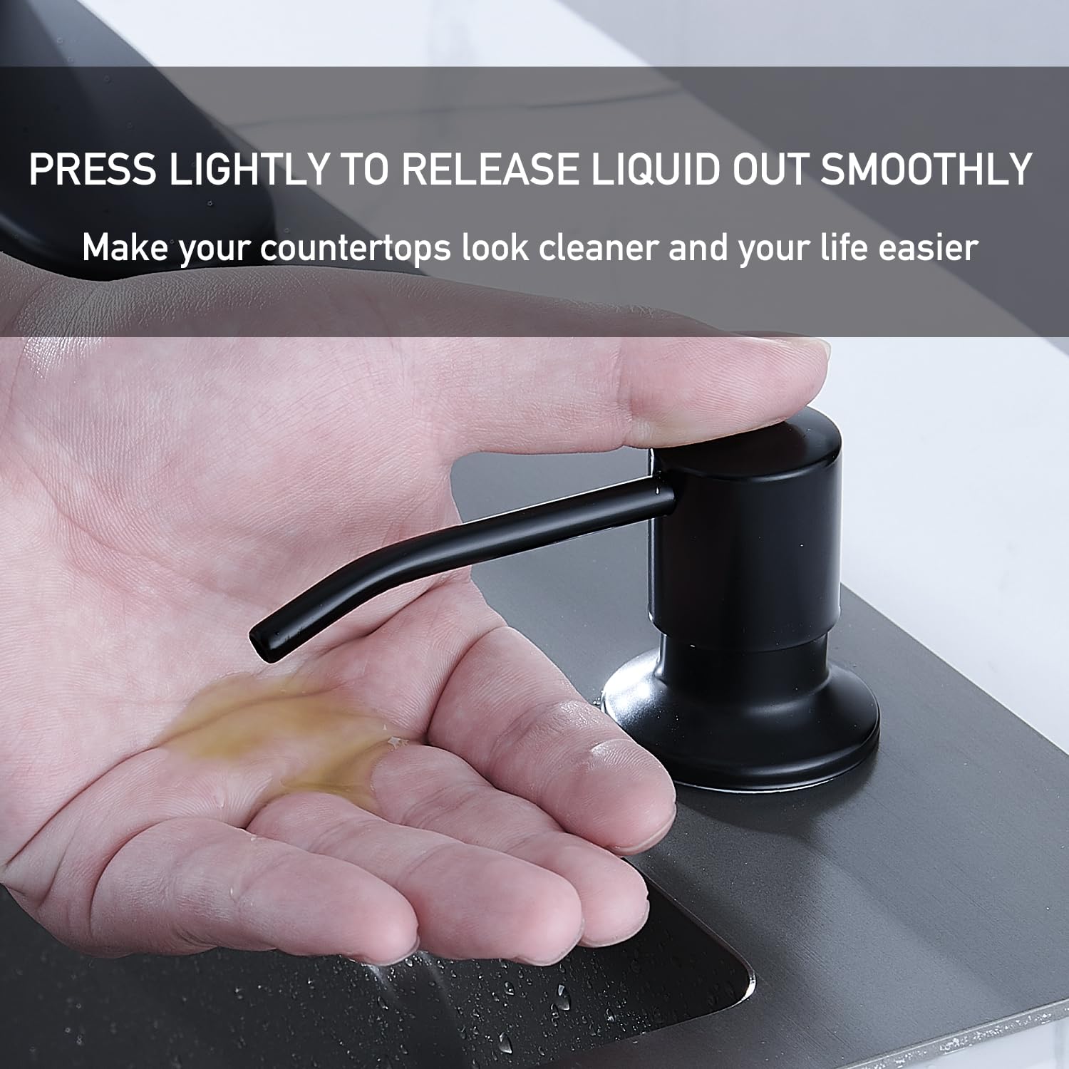 Brushed Nickel Kitchen Faucets with Pull Down Sprayer & Soap Dispenser, Single Hole & Handle, Pull Out Tap, Waterfall Stainless Steel Sink Faucet for Farmhouse Camper Laundry Rv Bar